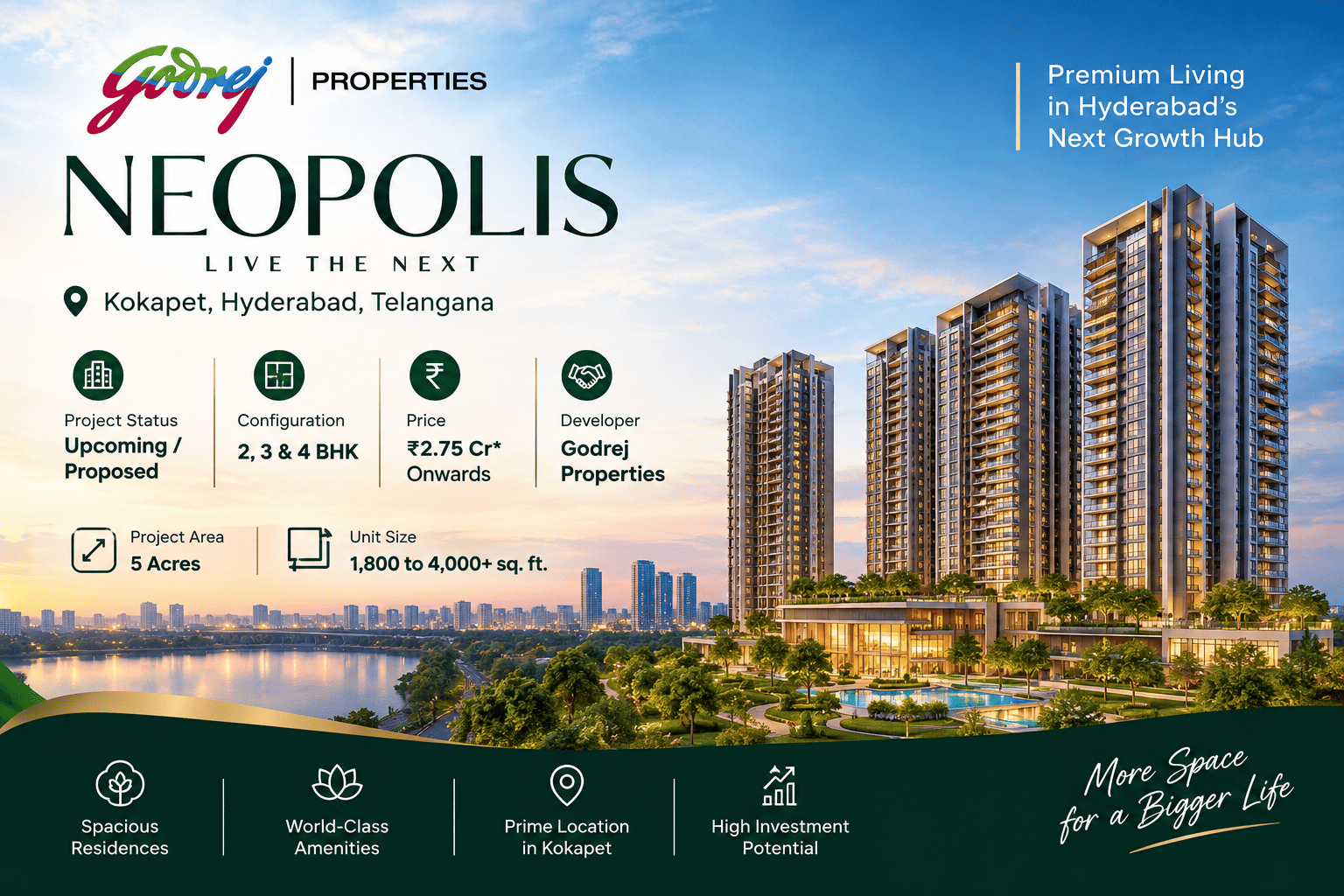 Godrej Neopolis luxury residences Kokapet Hyderabad